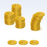 Gold Dollar Coin Stack Vector Icons Royalty Free Stock Photo