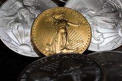 Gold Eagle Coin royalty free stock photos Gold Eagle Coin royalty free stock photos