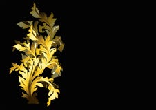 Gold Floral Design Royalty Free Stock Photography Gold Floral Design Royalty Free Stock Photography