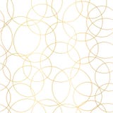 Gold foil circles abstract seamless vector pattern. Modern elegant background shiny golden overlapping circles on white stock illustration Gold foil circles abstract seamless vector pattern. Modern elegant background shiny golden overlapping circles on white stock illustration