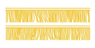 Gold Fringe. Seamless Decorative Element. Textile Border. Stock Images