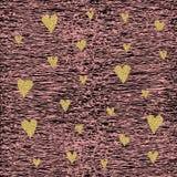 Gold glittering heart seamless pattern