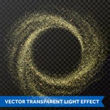Gold particle swirl circle effect. Vector golden glitter star shine twirl trace vector illustration Gold particle swirl circle effect. Vector golden glitter star shine twirl trace vector illustration