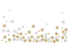 Gold and silver glitter flower paper cut on white background royalty free stock photos Gold and silver glitter flower paper cut on white background royalty free stock photos
