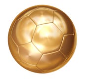 Gold Soccer Ball On White Separated Royalty Free Stock Photography