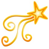 Gold Yellow Shooting Star 2 Royalty Free Stock Images