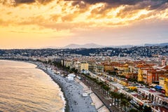 Golden Beach of Nice, France Stock Photo Golden Beach of Nice, France Stock Photo