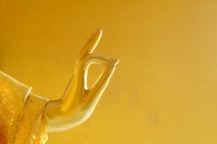 Golden Buddha Statue Vitaka Mudra Close Up Photo Royalty Free Stock Photos Golden Buddha Statue Vitaka Mudra Close Up Photo Royalty Free Stock Photos