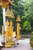Golden Buddha Statues In Temple Wat Sisaket,Vientiane, Laos Stock Photography