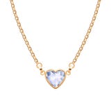 Golden chain necklace with heart diamond pendant vector illustration Golden chain necklace with heart diamond pendant vector illustration
