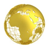 Golden Earth Planet 3D Globe Isolated Stock Photos Golden Earth Planet 3D Globe Isolated Stock Photos