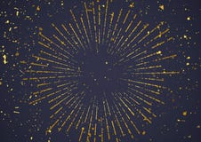Golden explosion burst in retro style over dark background stock illustration Golden explosion burst in retro style over dark background stock illustration