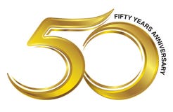 Golden Fifty Years Anniversary Logo vector illustration Golden Fifty Years Anniversary Logo vector illustration