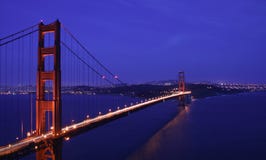 Golden Gate Bridge At Night Stock Images