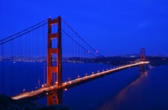 Golden Gate Bridge At Twilight Royalty Free Stock Photos