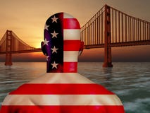 Golden Gate obywatela kolory royalty ilustracja Golden Gate obywatela kolory royalty ilustracja