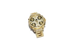 Golden Glamour Wrist Watch Stock Image