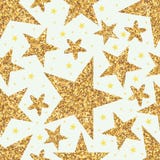 Golden glitter star seamless pattern royalty free illustration Golden glitter star seamless pattern royalty free illustration