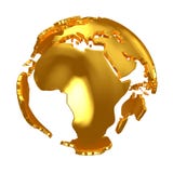Golden Globe Continentes de oro ilustración del vector Golden Globe Continentes de oro ilustración del vector