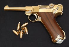 Golden Gun Royalty Free Stock Images