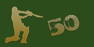 Golden Half Century Or Limited Overs Cricket Banne Stock Images Golden Half Century Or Limited Overs Cricket Banne Stock Images