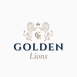 Golden Lions Abstract Vectorteken, Symbool of Logo Template stock illustratie Golden Lions Abstract Vectorteken, Symbool of Logo Template stock illustratie