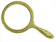 Isolated Golden Mirror Frame on White Background Insert Your Text or Image stock photos Isolated Golden Mirror Frame on White Background Insert Your Text or Image stock photos
