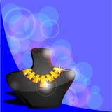 Golden Necklace On Dummy Royalty Free Stock Images Golden Necklace On Dummy Royalty Free Stock Images