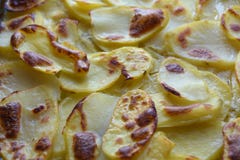 Golden Owen Roasted Potato Slices royalty free stock image Golden Owen Roasted Potato Slices royalty free stock image