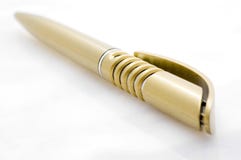 Golden Pen Royalty Free Stock Images