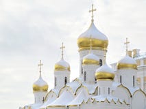 Golden Roofs Of Kremlin Royalty Free Stock Images
