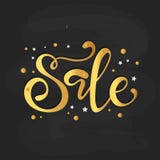 Golden SALE hand lettering vector illustration Golden SALE hand lettering vector illustration