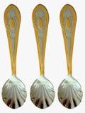 Golden Sugar Spoons Stock Photos Golden Sugar Spoons Stock Photos
