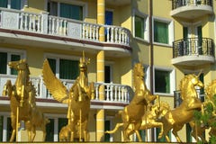 Golden unicorns kitschy decoration Stock Photo Golden unicorns kitschy decoration Stock Photo