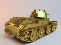 Goldene eingebildete 3d Tankkonzeption lizenzfreie abbildung Goldene eingebildete 3d Tankkonzeption lizenzfreie abbildung