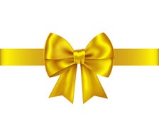Goldenes Geschenkband und Bogen für Weihnachten, Dekoration des neuen Jahres stock abbildung Goldenes Geschenkband und Bogen für Weihnachten, Dekoration des neuen Jahres stock abbildung