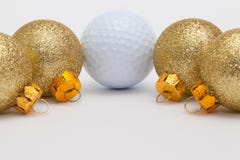 Golf ball and Christmas decoration