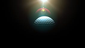 Golf ball flare sunrise