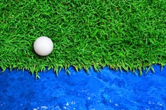 Golf Ball On Green Grass Stock Photography