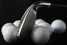 Golf Club And Balls Royalty Free Stock Images