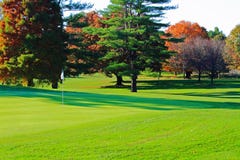 Golfbanagräsplan Royaltyfri Bild Golfbanagräsplan Royaltyfri Bild
