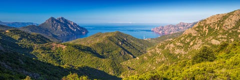 Golfe De Girolata From Bocca Di Palmarella, Corsica, France. Stock Photography Golfe De Girolata From Bocca Di Palmarella, Corsica, France. Stock Photography