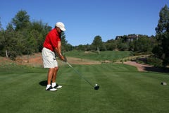 Golfer Addressing Ball Stock Images