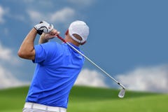 Golfer Shooting A Golf Ball Stock Image Golfer Shooting A Golf Ball Stock Image