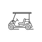 Golfkar of van de de lijnkunst van de golfauto ontwerp van het stijl het vectorbeeld stock illustratie Golfkar of van de de lijnkunst van de golfauto ontwerp van het stijl het vectorbeeld stock illustratie
