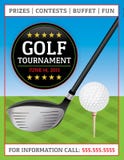 Golfturneringreklamblad royaltyfri illustrationer Golfturneringreklamblad royaltyfri illustrationer