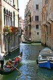 Gondels in Venetië Gondels in Venetië