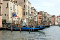 Gondolas On The Grand Canal, Venice, Italy Stock Photos Gondolas On The Grand Canal, Venice, Italy Stock Photos