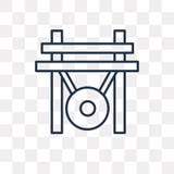 Gong vector icon isolated on transparent background, linear Gong vector illustration Gong vector icon isolated on transparent background, linear Gong vector illustration