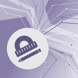 Goniometro, righello, icona della penna su fondo moderno astratto porpora Le linee in tutte le direzioni Con stanza per la vostra illustrazione vettoriale Goniometro, righello, icona della penna su fondo moderno astratto porpora Le linee in tutte le direzioni Con stanza per la vostra illustrazione vettoriale